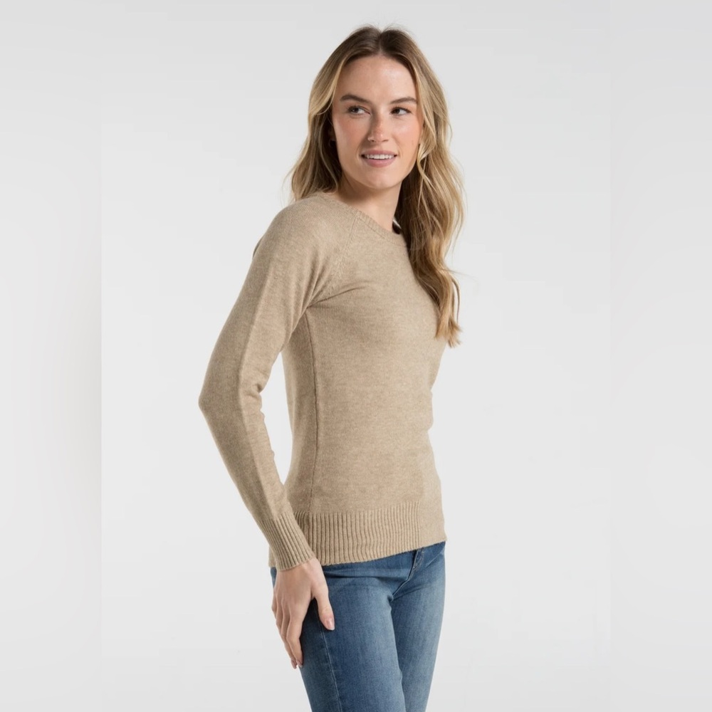 Shrinking Violet Cream Crew Neck Sweater